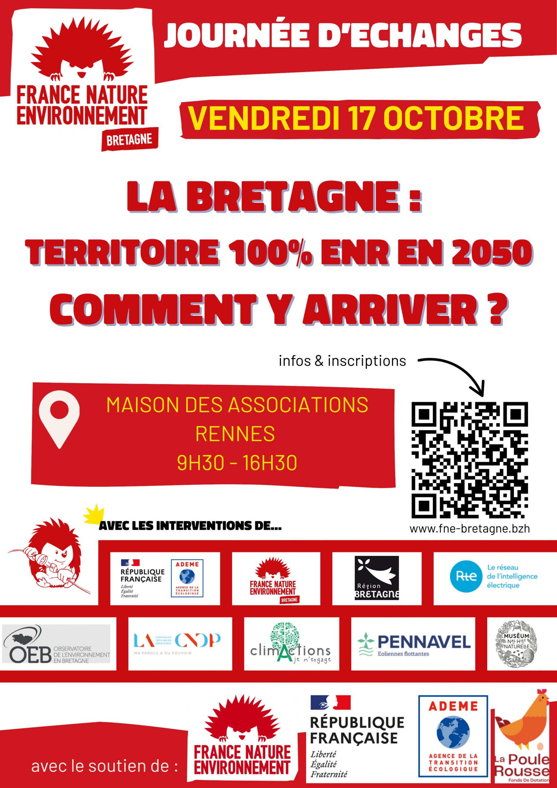 Journée d'échange "La Bretagne, territoire 100 % ENR en 2050, comment y arriver ?"
